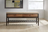 Hayden Bedroom Bench - Walnut Stripe